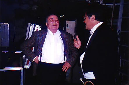 with Pierre Thibaud, backstage, Paris (1996)