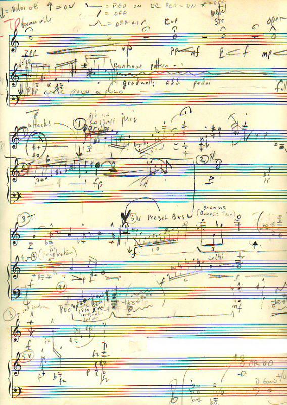 William Kraft "Encounters III" (page one composer's original manuscript)