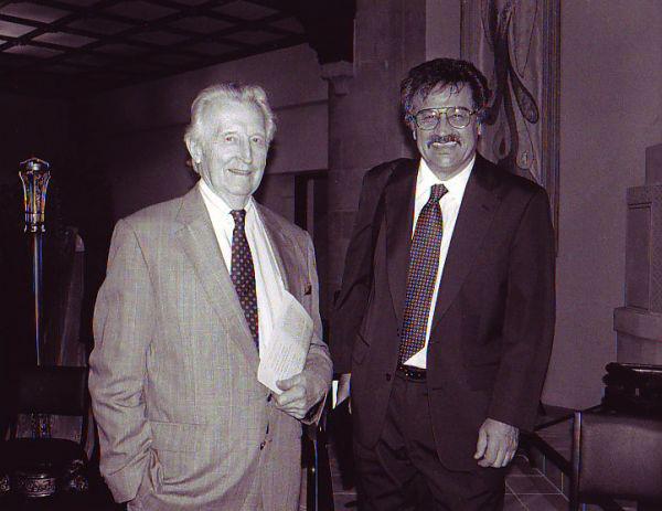 with mentor and friend, Les Remsen, Hollywood (1996)